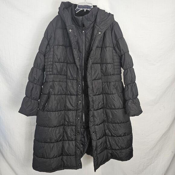 Torrid Long Line Puffer Coat Maxi Fit Women's Plus Size 4 4X Black - Picture 1 of 6